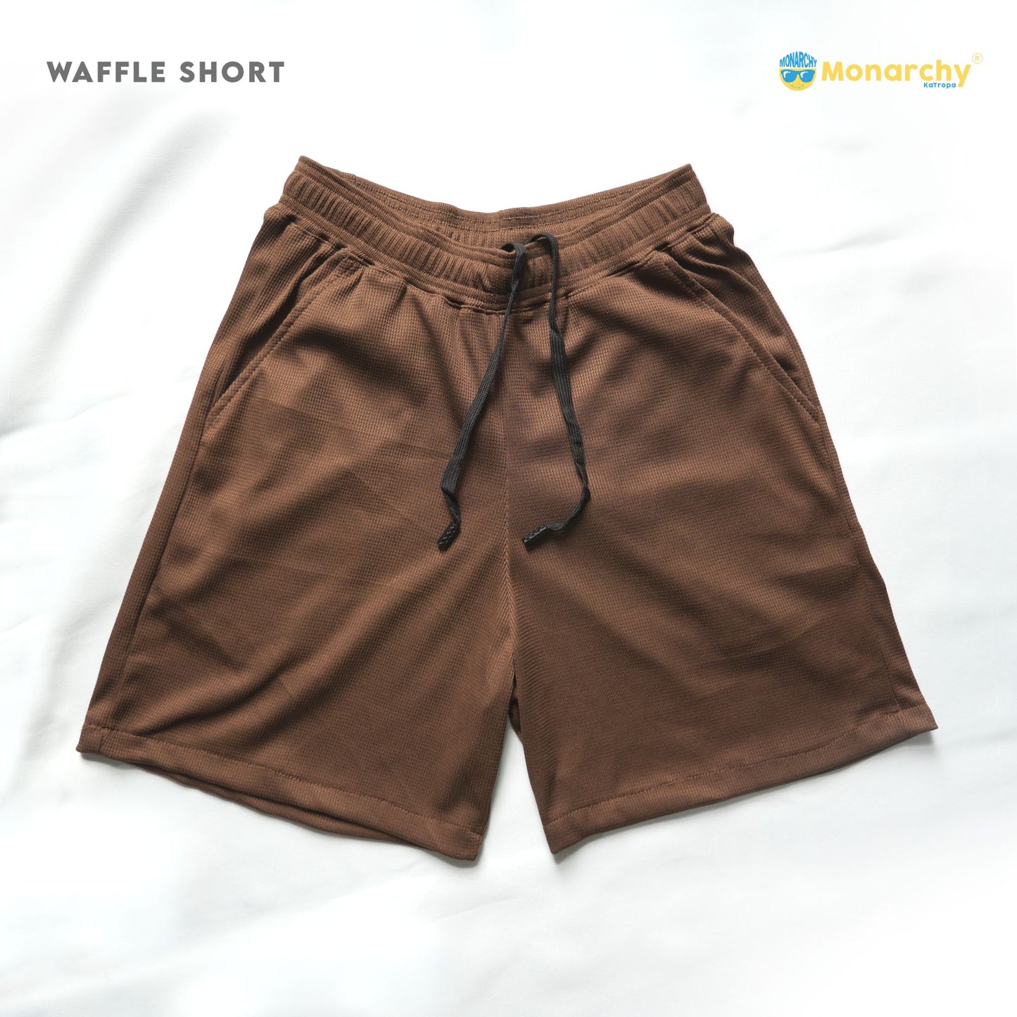 Monarchy Official TOSHI Above The Knee Waffle Short For Men Good Quality Casual