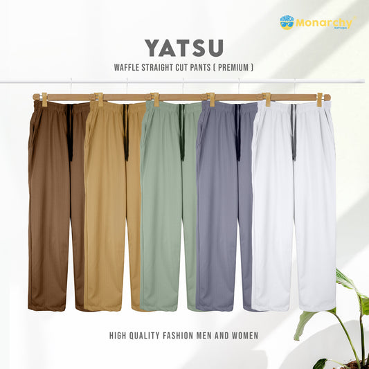 Monarchy Official YATSU Waffle Straight Cut Pants ( PREMIUM ) High Quality Fashion Men and Women