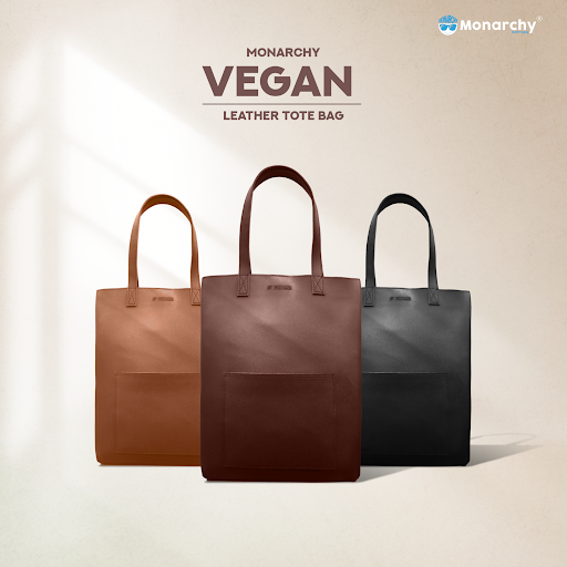 Monarchy Confidence Vegan Leather Tote Bag | Minimalist |  for Men and Women