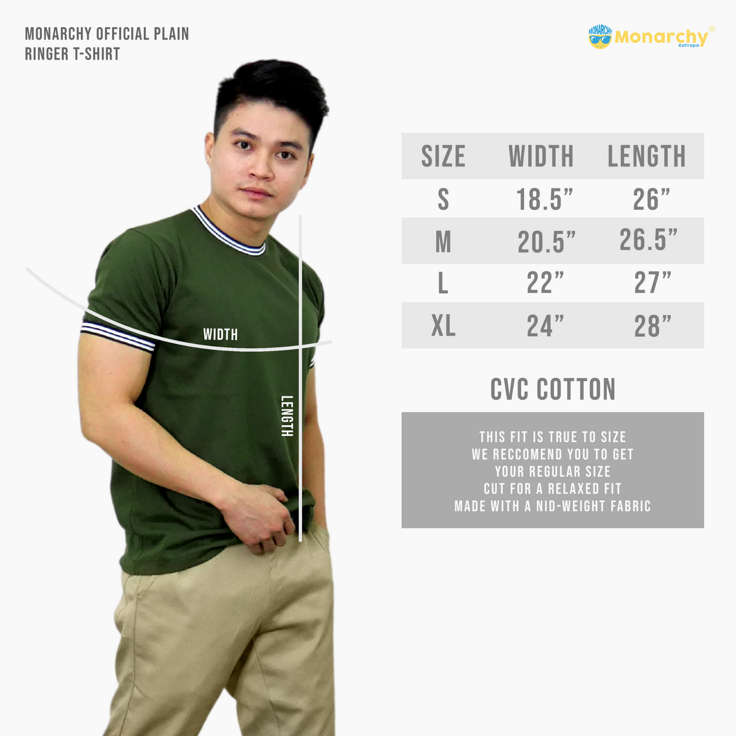 Monarchy Official Plain Ringer Shirt | tshirt for men