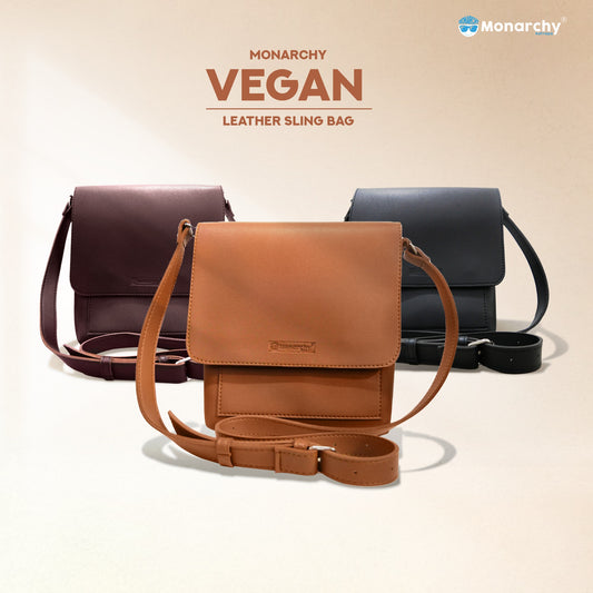 Monarchy Courage Vegan Leather Sling Bag | Minimalist |  for Men and Women
