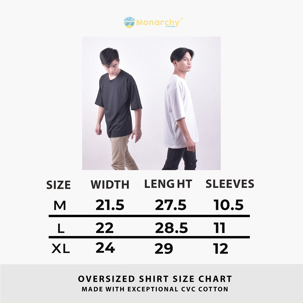 Monarchy Official Plain Oversized Shirts | Tshirt For Men Women Unisex Korean Fashion